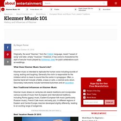 Klezmer Music 101 - Jewish Traditions