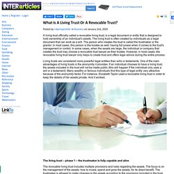 What Is A Living Trust Or A Revocable Trust?
