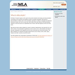 What Is MLA Style?