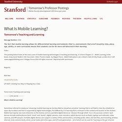 What Is Mobile Learning?