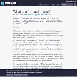 What is a ‘natural’ burial?