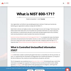 What is NIST 800-171? - A-LIGN