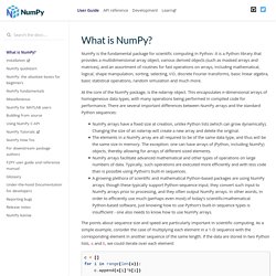 What is NumPy? — NumPy v1.22.dev0 Manual