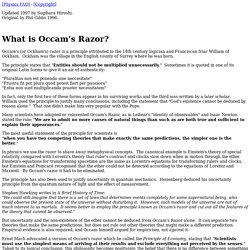 What is Occams Razor?