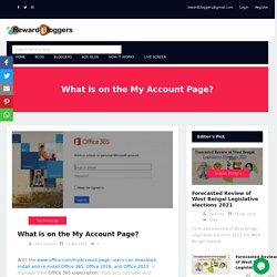 What is on the My Account Page?
