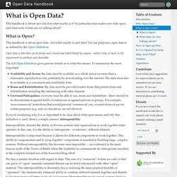What is Open Data? — Open Data Handbook