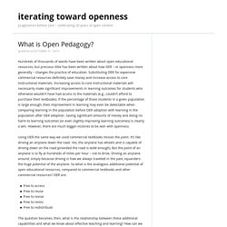 What is Open Pedagogy?
