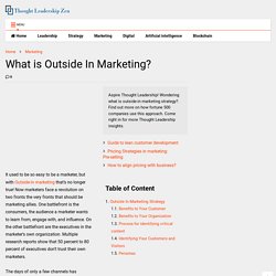 What is Outside-In Marketing?