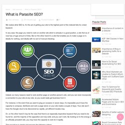 What is Parasite SEO?