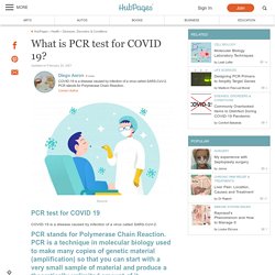 What is PCR test for COVID 19?