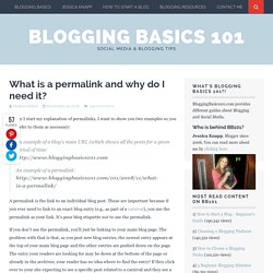 What is a permalink and why do I need it? - Blogging Basics 101