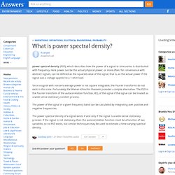 What is power spectral density