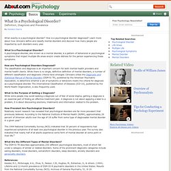 What Is a Psychological Disorder?