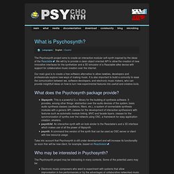 What is Psychosynth? - Psychosynth