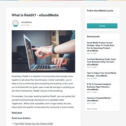 What is Reddit? - eGoodMedia