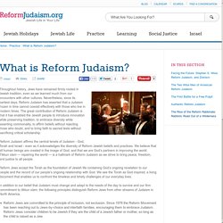 What is Reform Judaism?