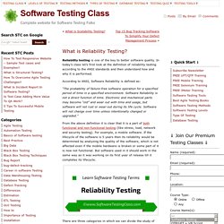 What is Reliability Testing?