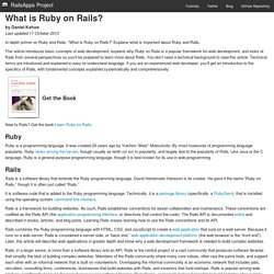 What is Ruby? And Rails?