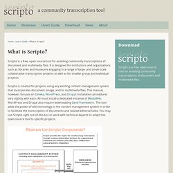 What is Scripto?