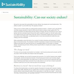 What is sustainability?