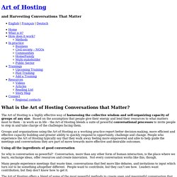 What is the Art of Hosting? « Art of Hosting