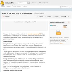 What Is the Best Way to Speed Up PC?