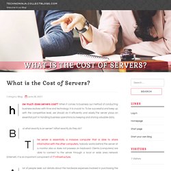 How much does servers cost.The cost of running a server.