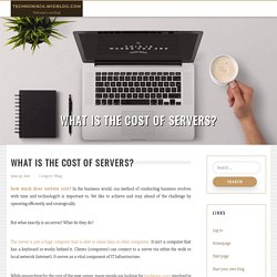 How much does servers cost.The cost of running a server.
