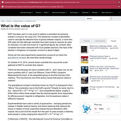 What is the value of G?