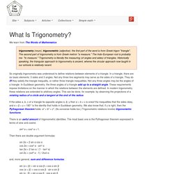 What Is Trigonometry?