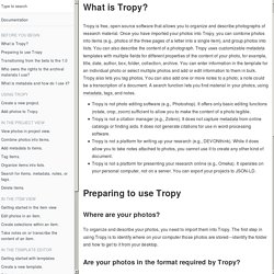 What is Tropy? · Documentation