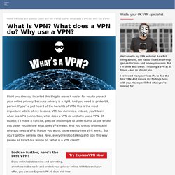 What is VPN? What does a VPN do? Why use a VPN? Do I need a VPN?