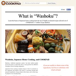 What is “Washoku”?