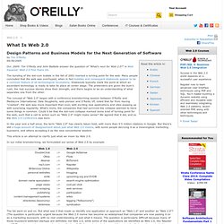 What Is Web 2.0 - O&#039;Reilly Media