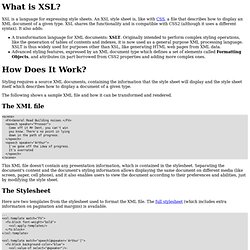 What is XSL?