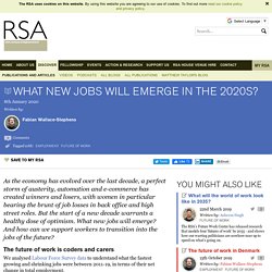 What new jobs will emerge in the 2020s?