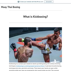 What is Kickboxing? – Muay Thai Boxing