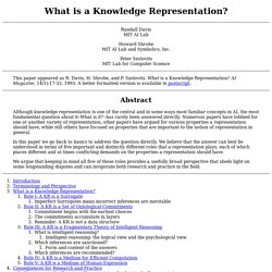 What is a Knowledge Representation?