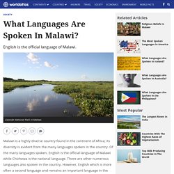 What Languages Are Spoken In Malawi?