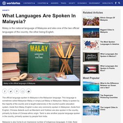 What Languages Are Spoken In Malaysia?