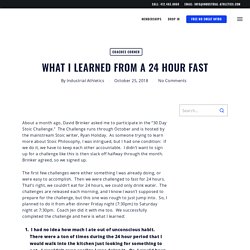 What I Learned From a 24 Hour Fast