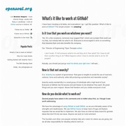 What's it like to work at GitHub? - opensoul.org