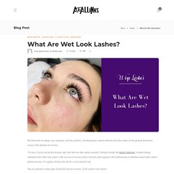 What Are Wet Look Lashes? - AtoAllinks