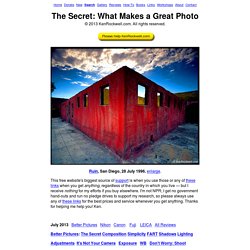 What Makes a Great Photograph