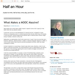 What Makes a MOOC Massive?