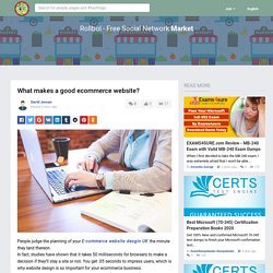 What makes a good ecommerce website?