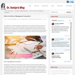 What is the Role of Management Consultant? (Blog)