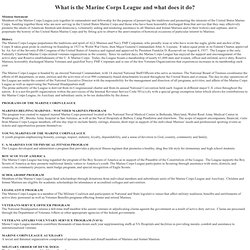 What is the Marine Corps League and what does it do