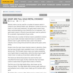 What Are Full Gold Metal Crowns? « xyupload.com
