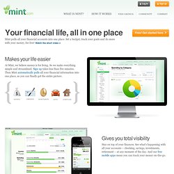 What is Mint – Your Financial Life All In One Place
